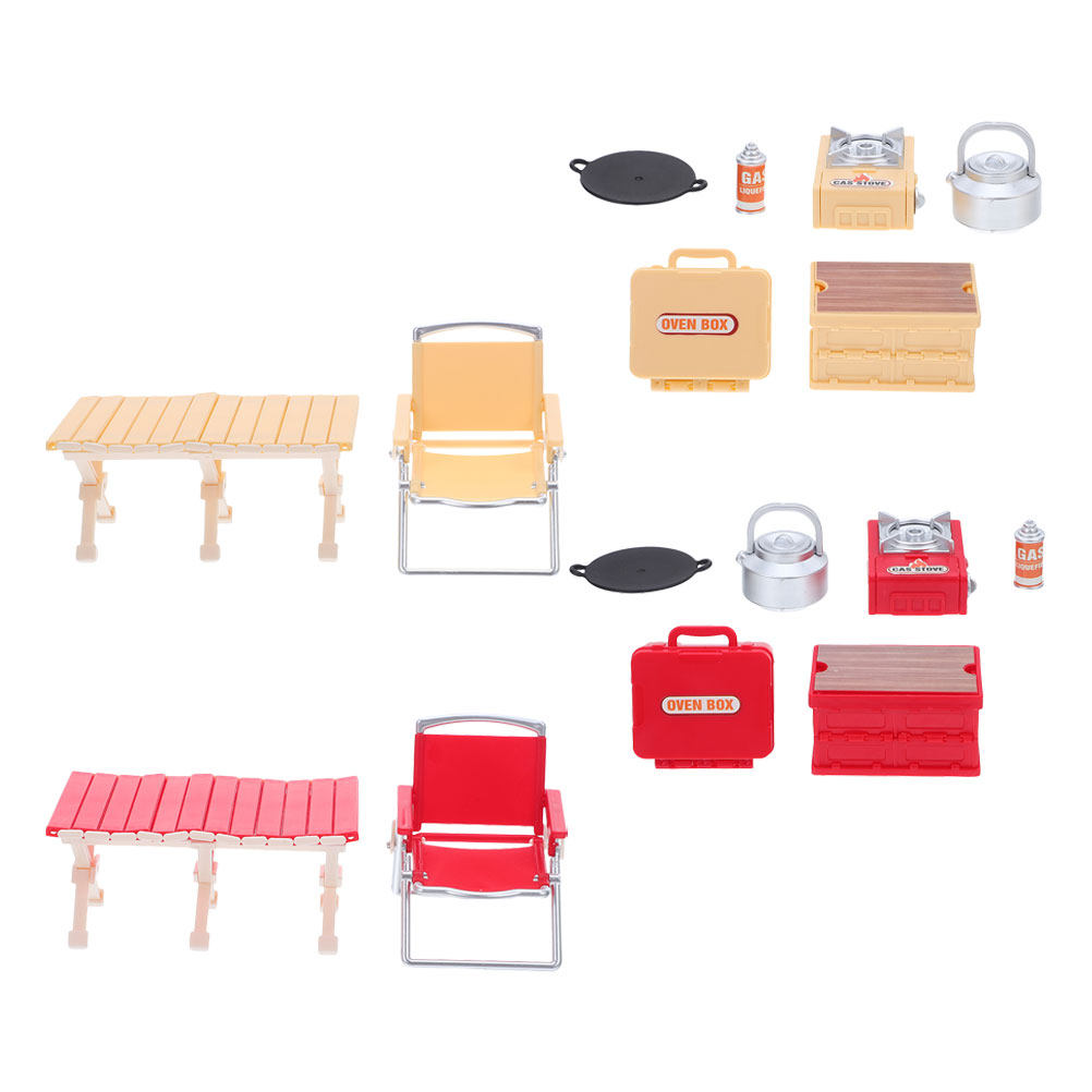Kids Outdoor Table And Chair Set - 2Sets Miniature Folding Chairs Picnic Table