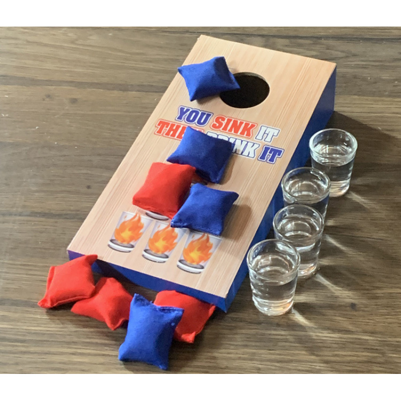 Kids Outdoor Garden Toys - 1 Set Wooden Throwing Game Board