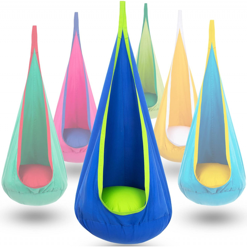 Kids Outdoor Hammock Chair - Children Hanging Pod Swing Hammock Chair