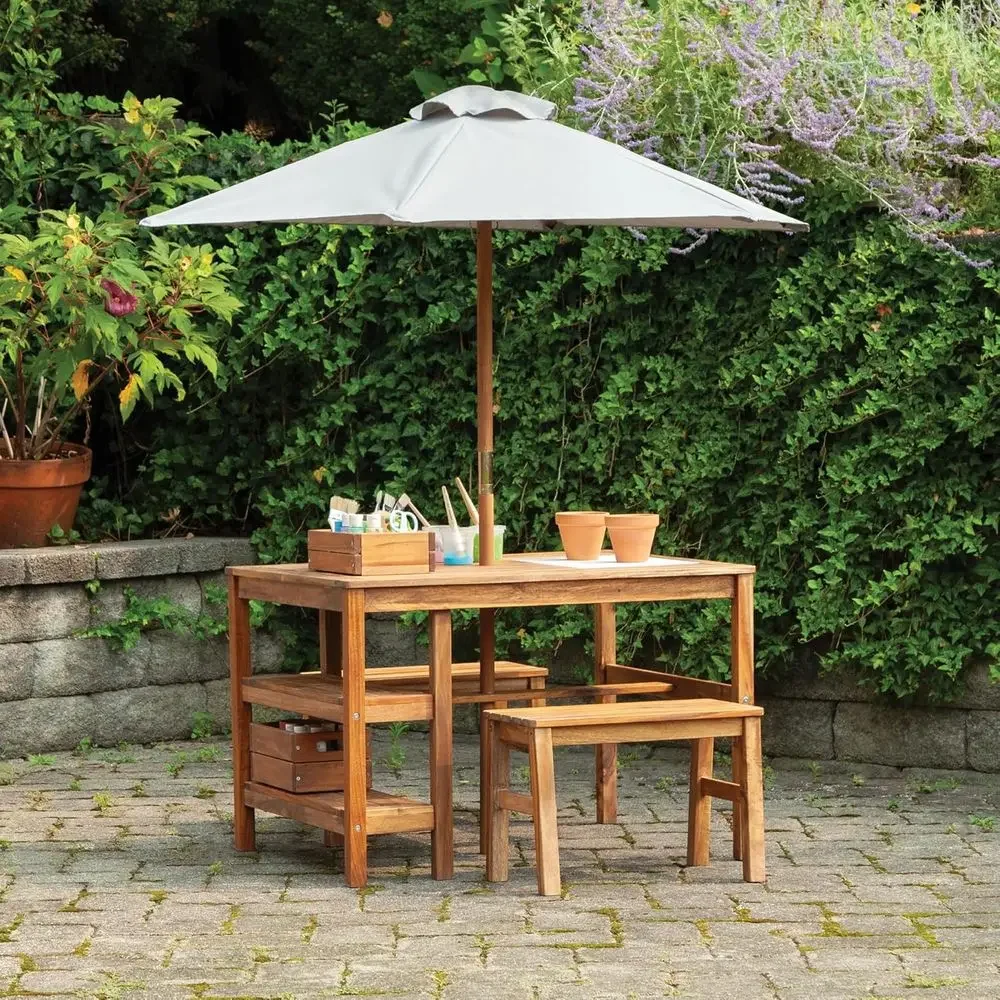 Kids Outdoor Bench Table - Kids Outdoor Crat Table, Benches &