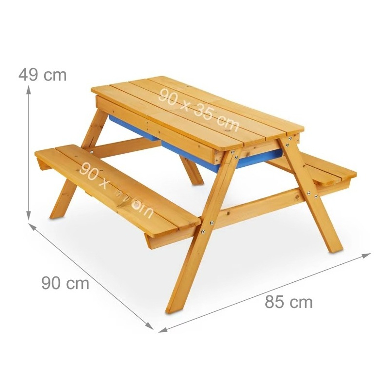 Kids Outdoor Table And Chair Set - Children Outdoor Wood Garden Table and