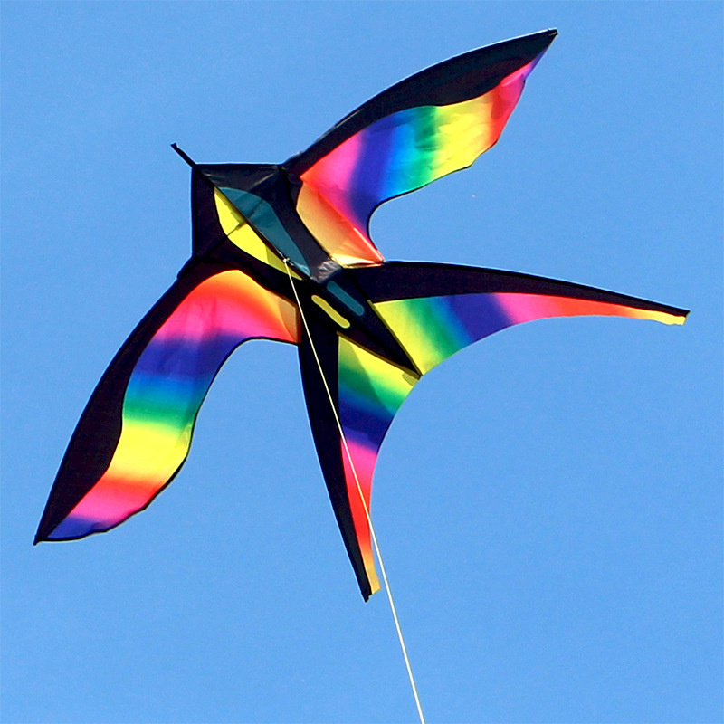 Kite Easy Fly Kids - 1.7m Easy to Fly Colorful Rainbow