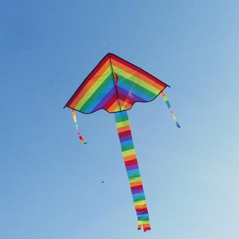 Kite Easy Fly Kids - Easy Flying ! Large Colorful Rainbow