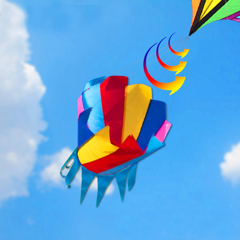 Kite Easy Fly Kids - Large rainbow kite nylon windsocks kites