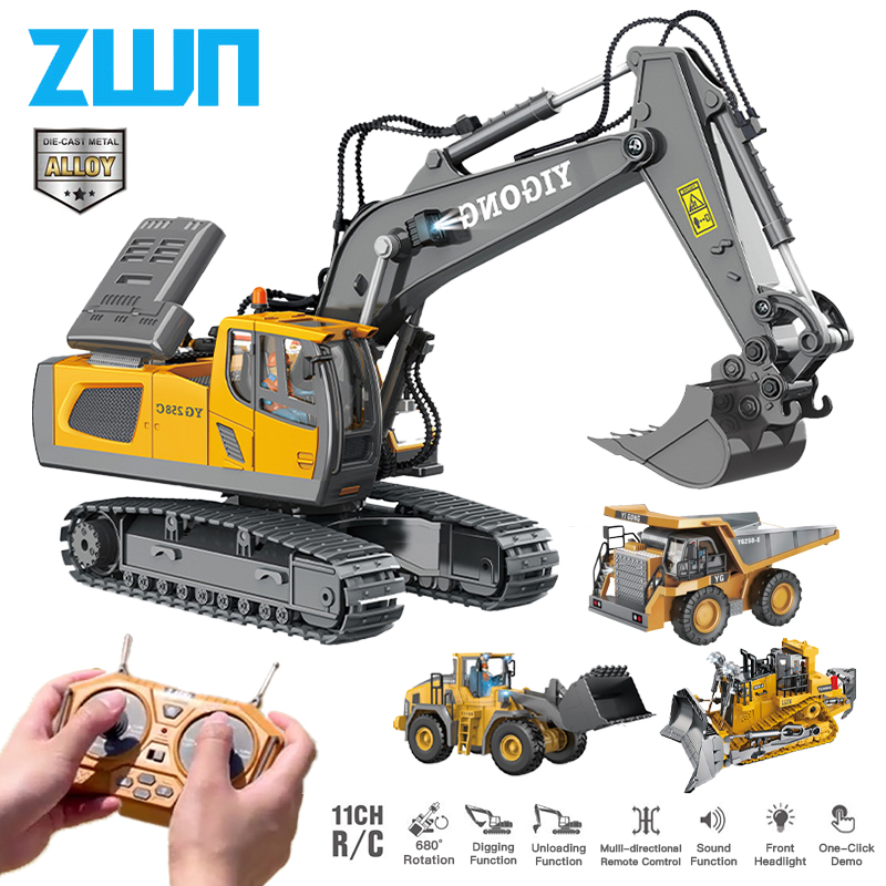 Kids Outdoor Excavator - ZWN 2.4G Remote Control Excavator Dump
