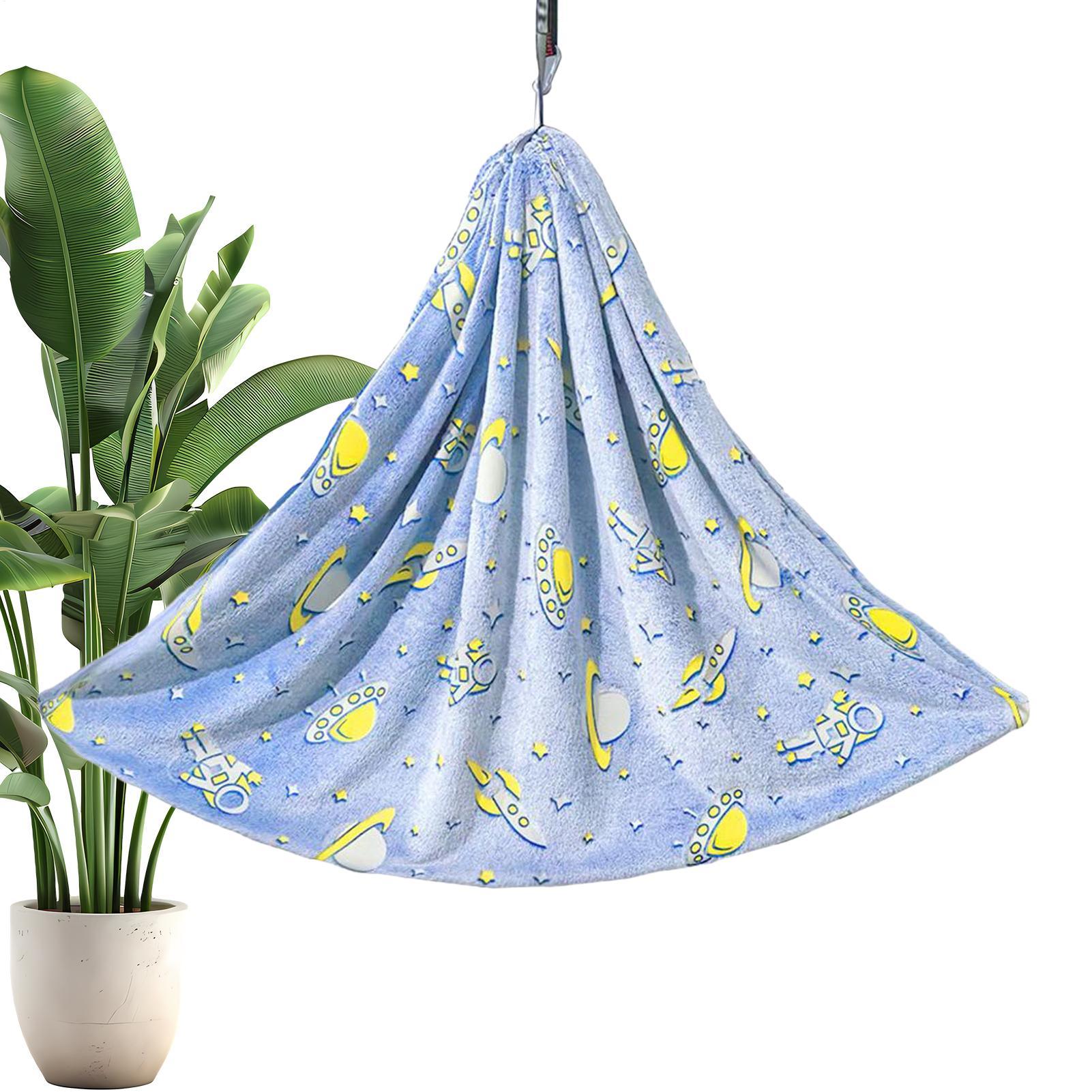 Kids Outdoor Hammock Chair - Kid Swing Chair Glowing-in-the-Dark Sensory Hammock