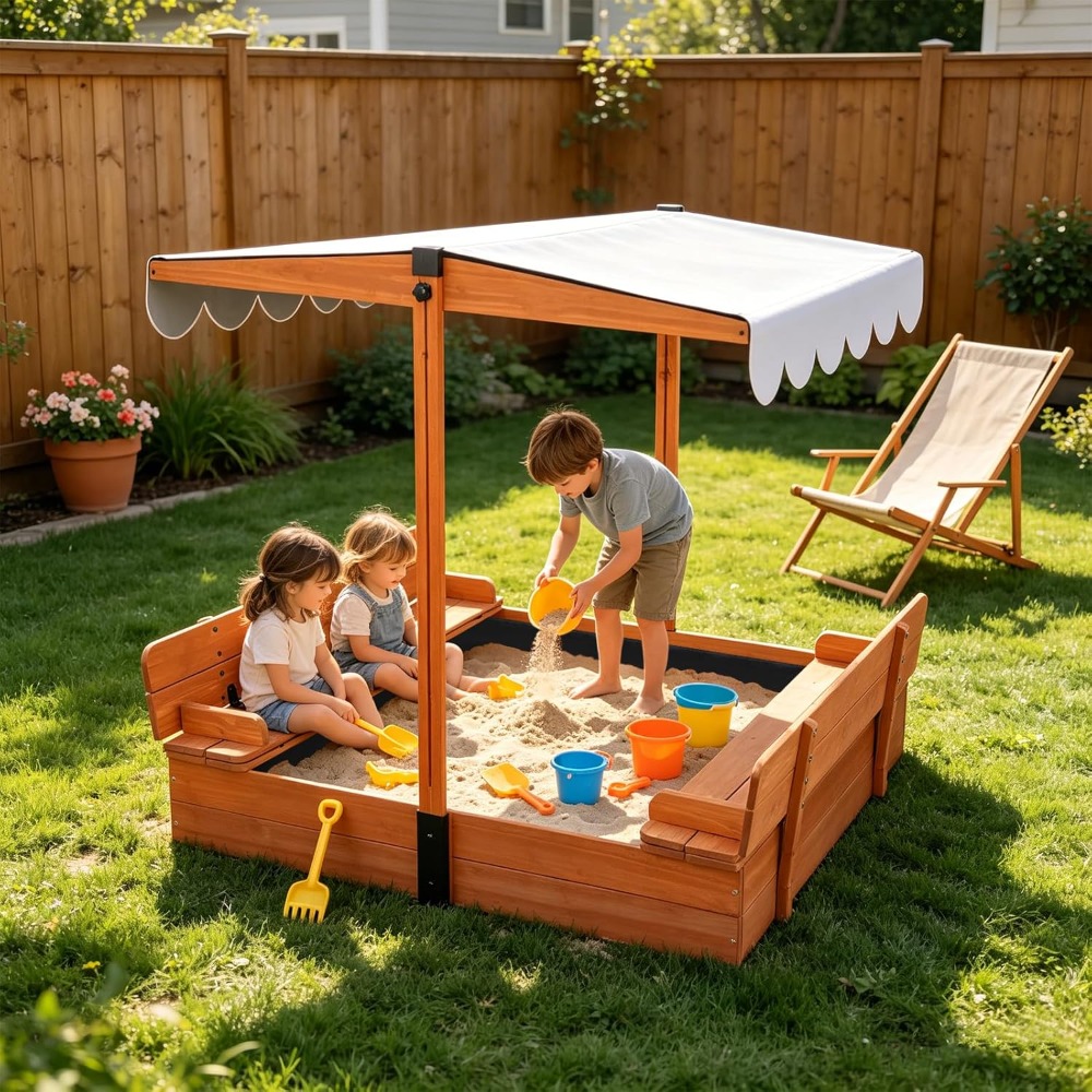 US Shipping Wooden Kids Sandbo - Kids Outdoor Bench ulasan dan harga