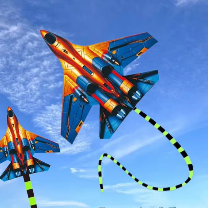HTMCK Fighter Jet Kite 45cm La - Kite Easy Fly Kids ulasan dan harga