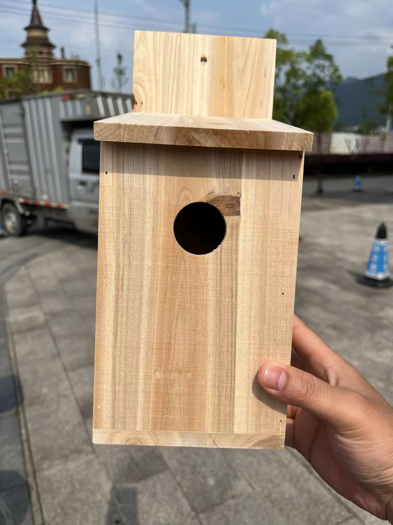 Outdoor Wooden Bird House Nest - Kids Outdoor Garden Toys ulasan dan harga