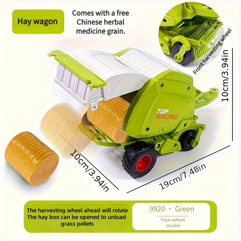1:24 Inertial Farm Tractor wit - Kids Outdoor Activity Set ulasan dan harga