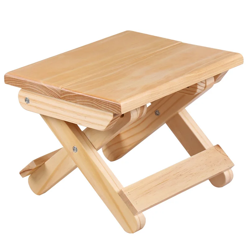 Pine Wood Folding Stool Portab - Kids Outdoor Bench ulasan dan harga