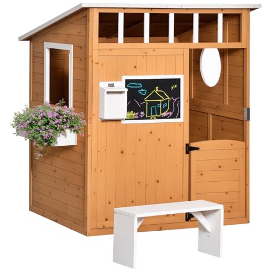 Outdoor Wooden Playhouse For K - Kids Outdoor Bench ulasan dan harga