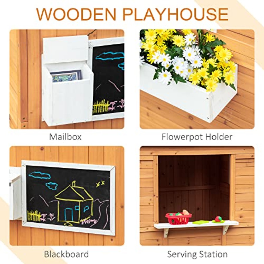 Outdoor Wooden Playhouse For K - Kids Outdoor Bench ulasan dan harga