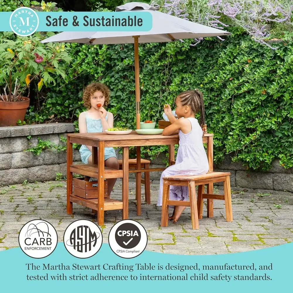 Kids Outdoor Crat Table, Bench - Kids Outdoor Bench Table ulasan dan harga