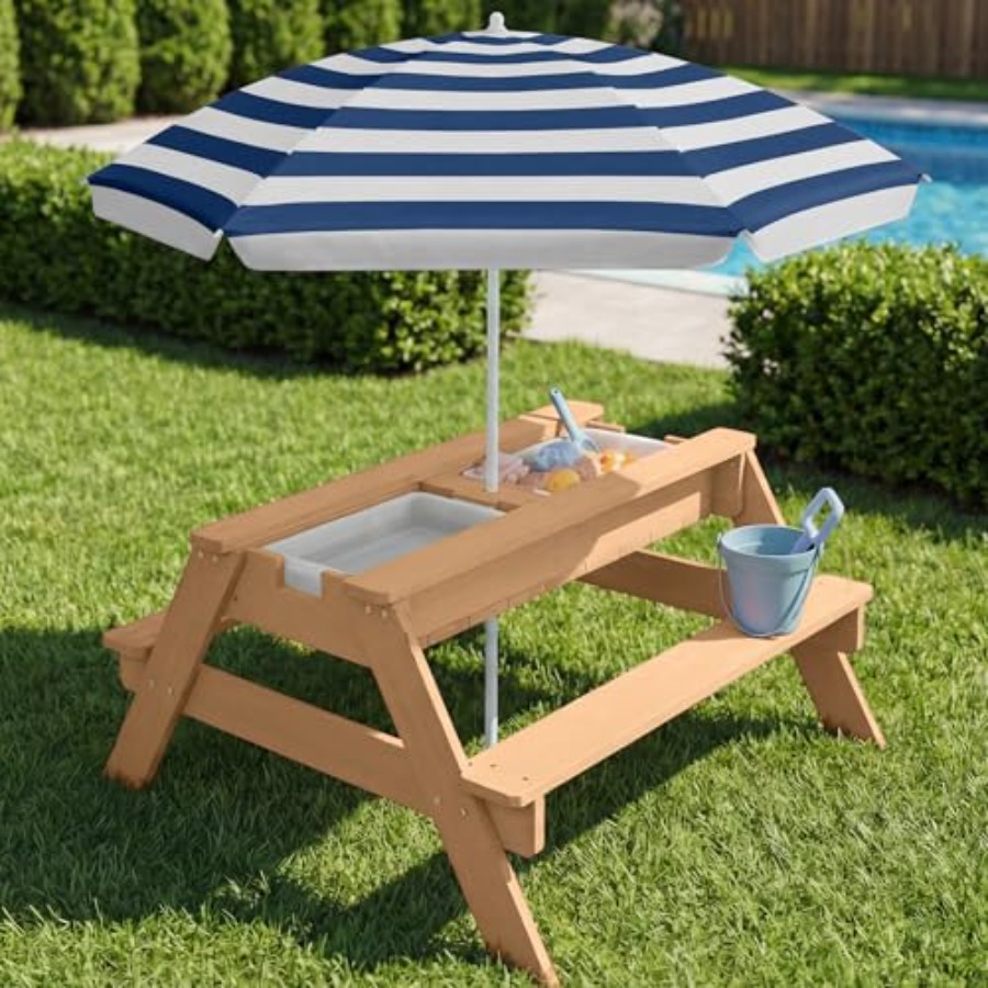 Outdoor kids picnic table with - Kids Outdoor Umbrella For Table ulasan dan harga