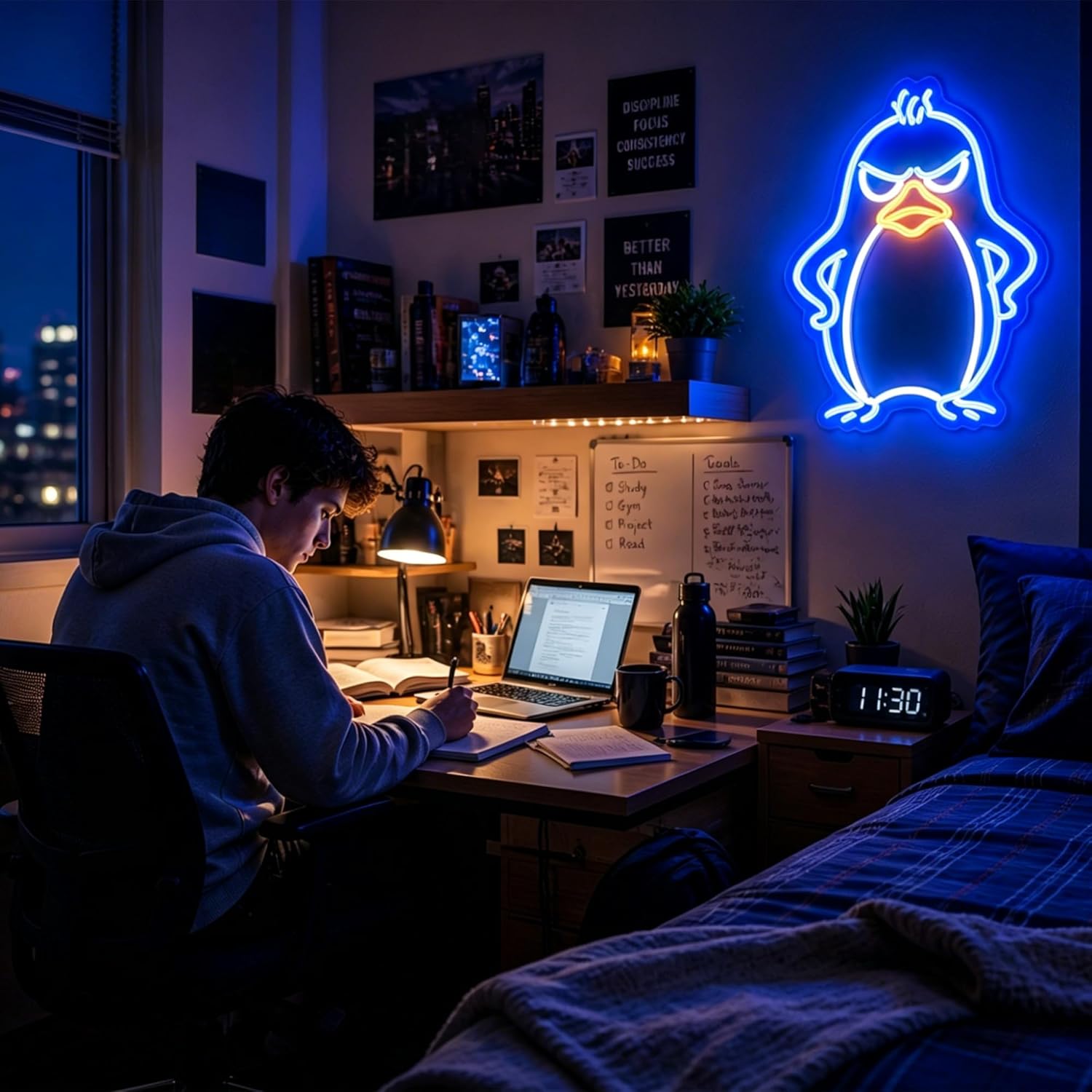 Penguin Neon Sign USB Powered  - Kids Outdoor Zoo ulasan dan harga