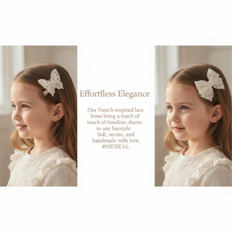 Cute Beige 8PCS Hair Clips Set - Kids Outdoor Activity Set ulasan dan harga