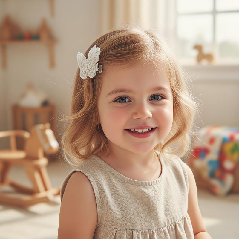 Cute Beige 8PCS Hair Clips Set - Kids Outdoor Activity Set ulasan dan harga