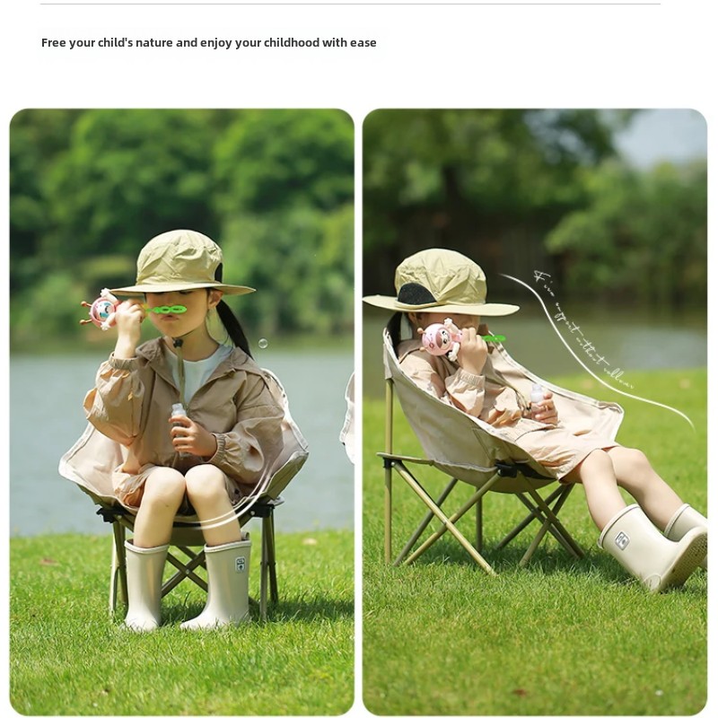 Mini Portable Folding Moon Cha - Kids Outdoor Bean Bag Chair ulasan dan harga