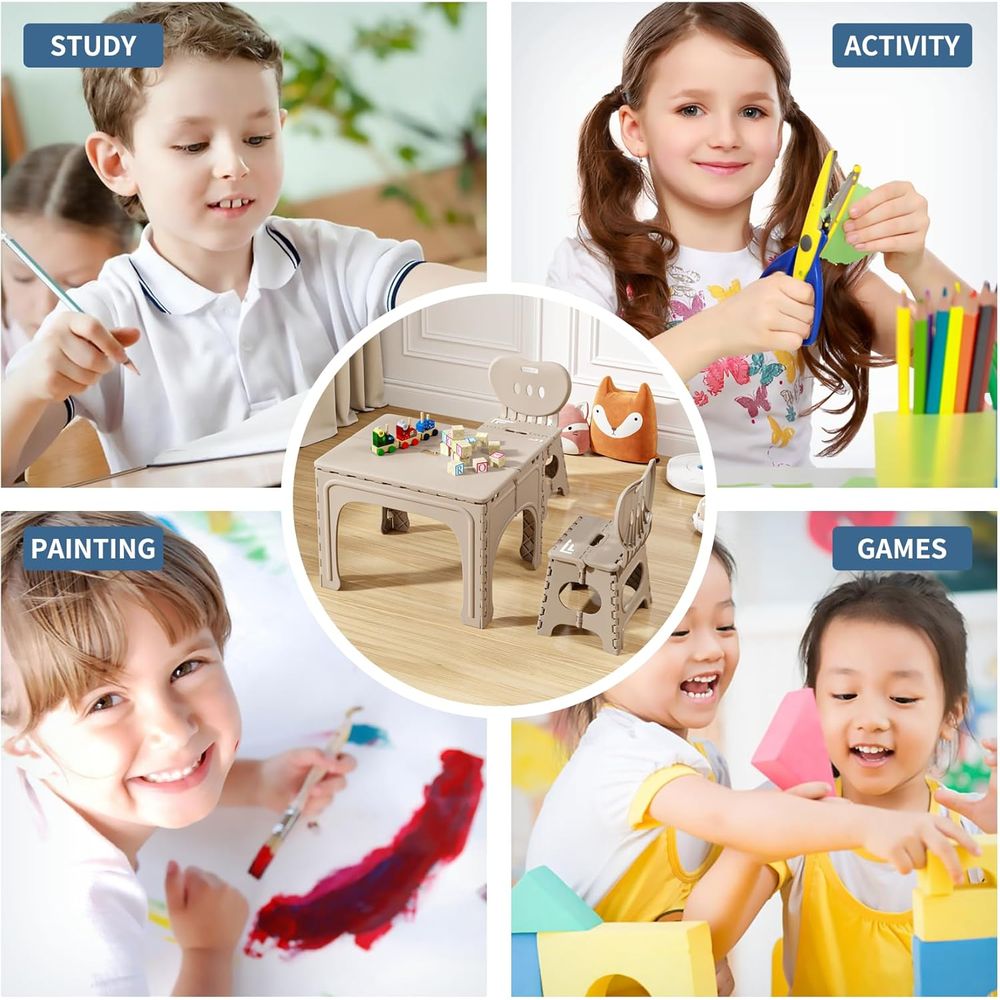 Kids Folding Table and Chairs  - Kids Outdoor Table And Chair Set ulasan dan harga