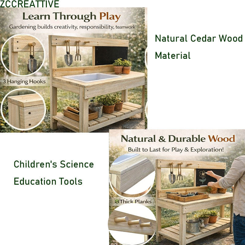 ZCCREATTIVE Children Wooden Po - Kids Outdoor Bench Table ulasan dan harga