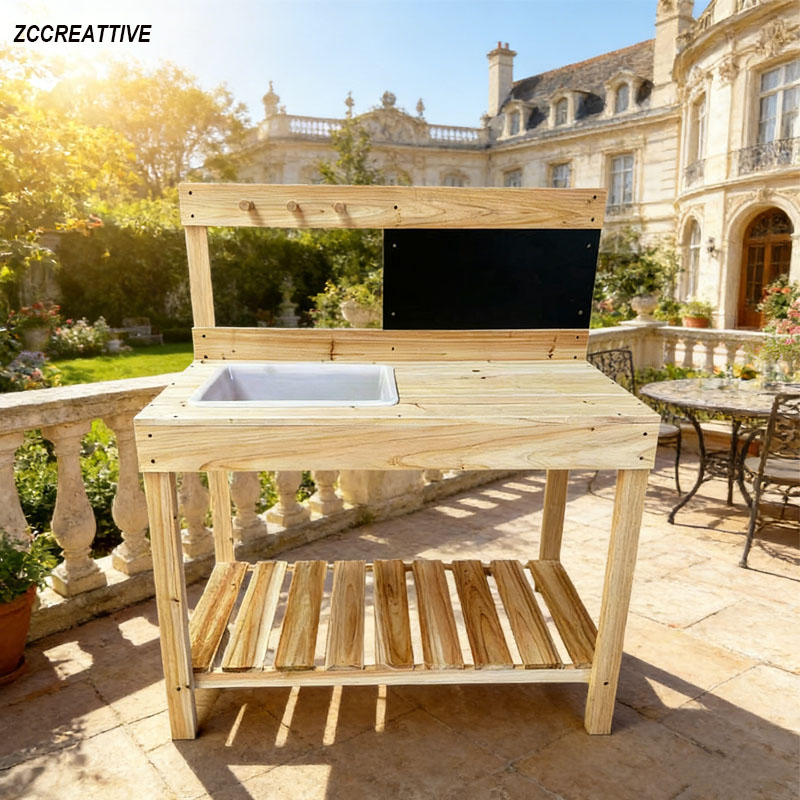 ZCCREATTIVE Children Wooden Po - Kids Outdoor Bench Table ulasan dan harga
