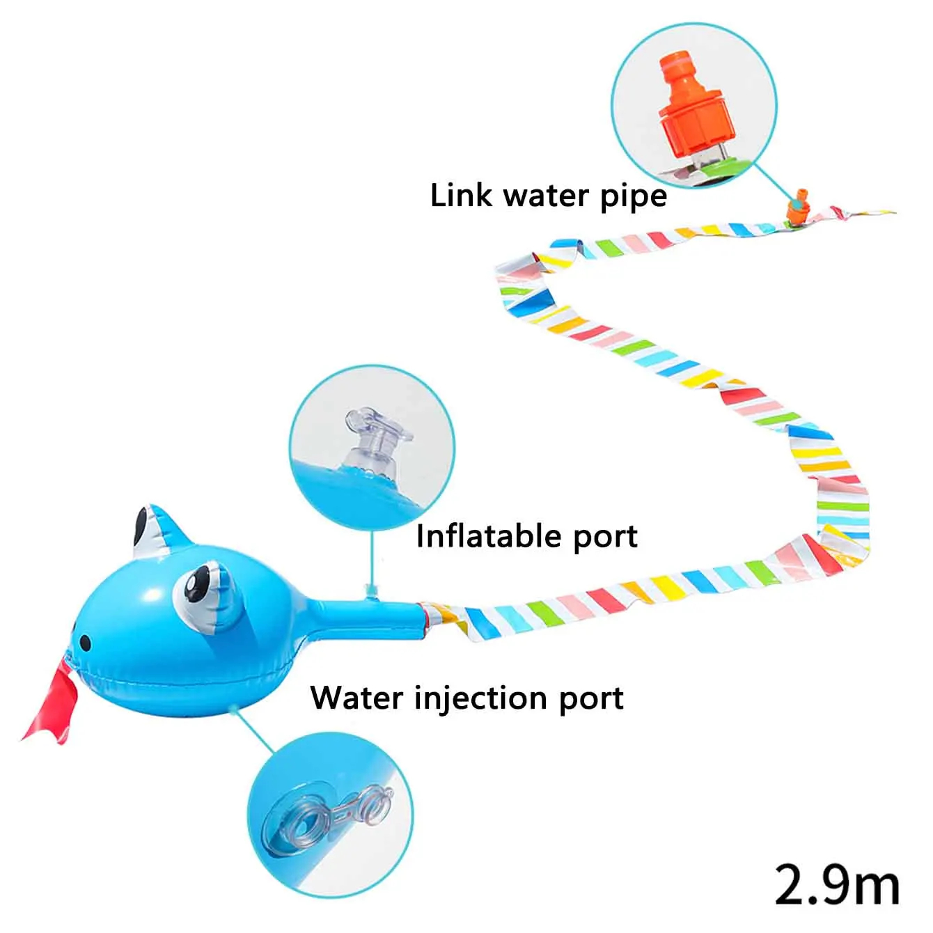 Inflatable Water Spray Snake T - Kids Outdoor Garden Toys ulasan dan harga