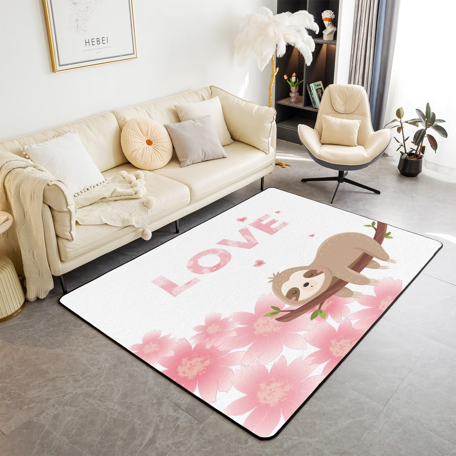 Cute Sloth Area Carpet Kids Ca - Kids Outdoor Zoo ulasan dan harga