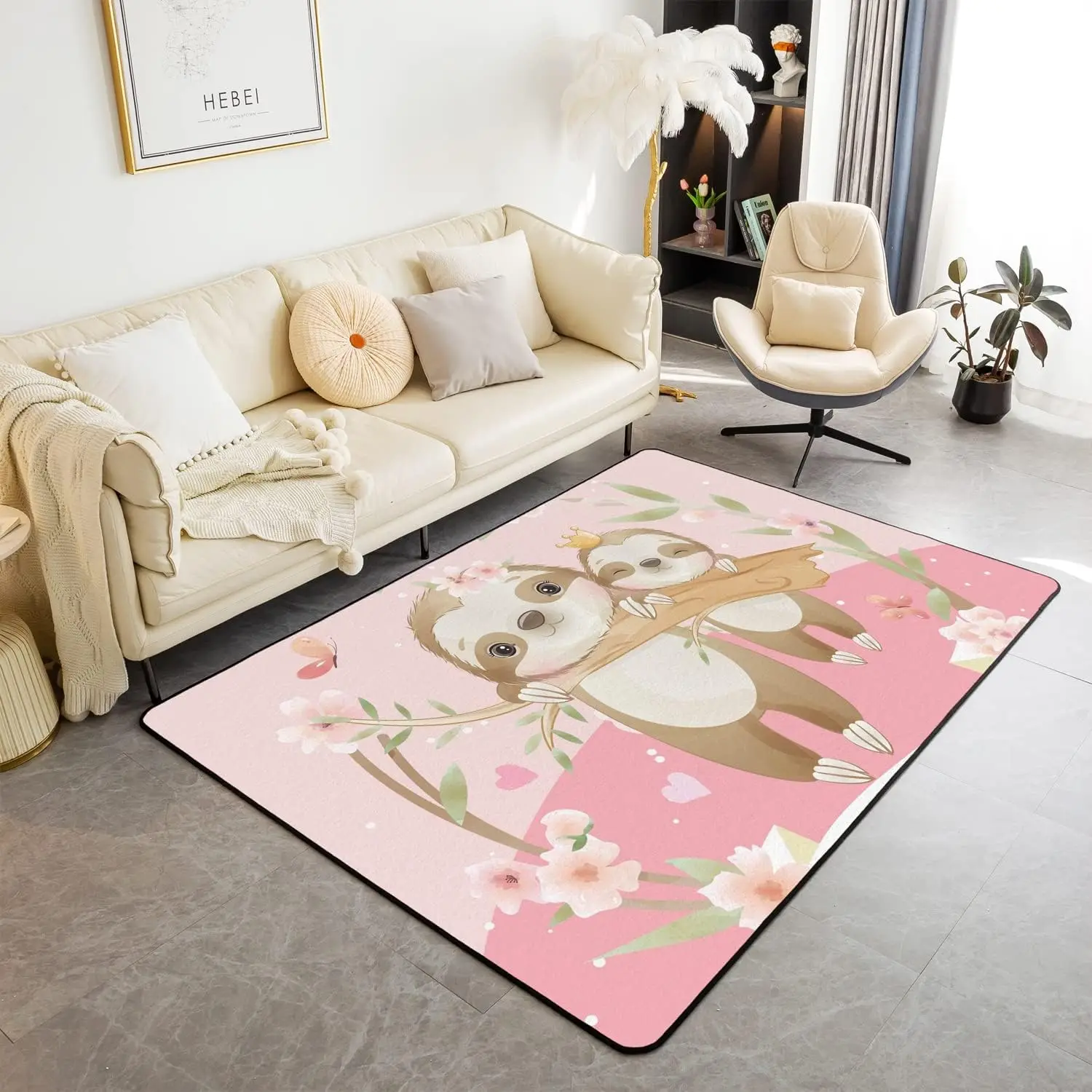 Cute Sloth Area Carpet Kids Ca - Kids Outdoor Zoo ulasan dan harga