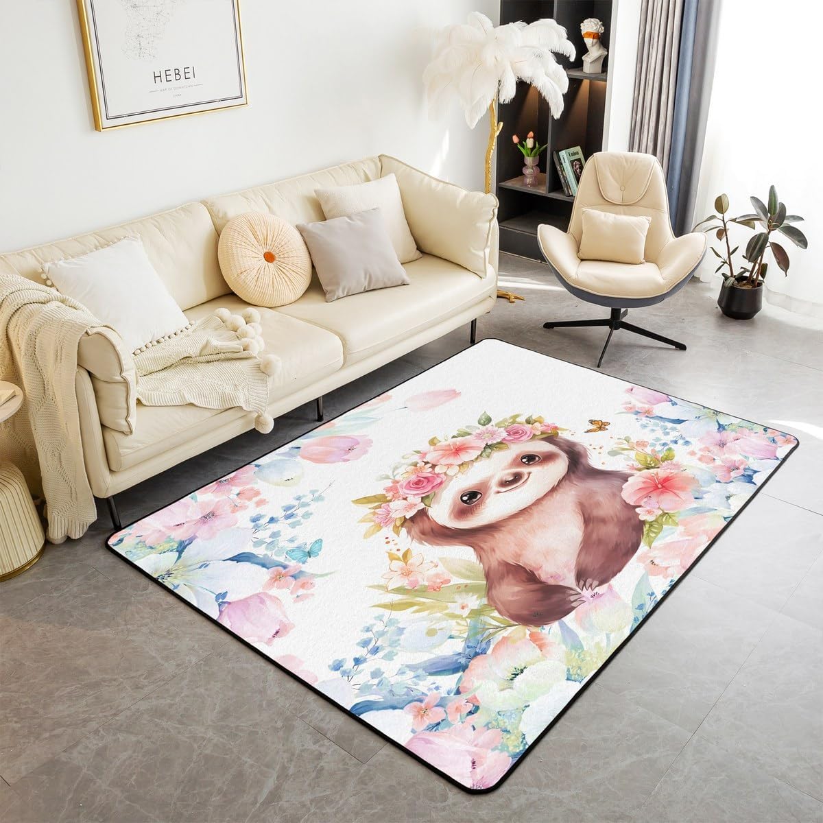 Cute Sloth Area Carpet Kids Ca - Kids Outdoor Zoo ulasan dan harga