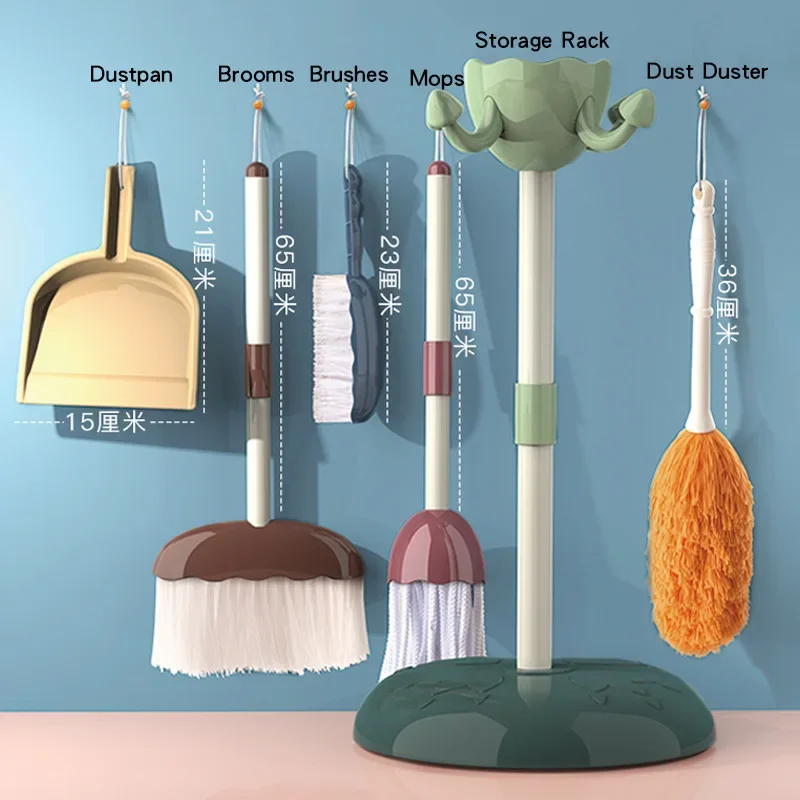 Set 5/6/10/11pcs Kids Cleaning - Kids Outdoor Broom ulasan dan harga