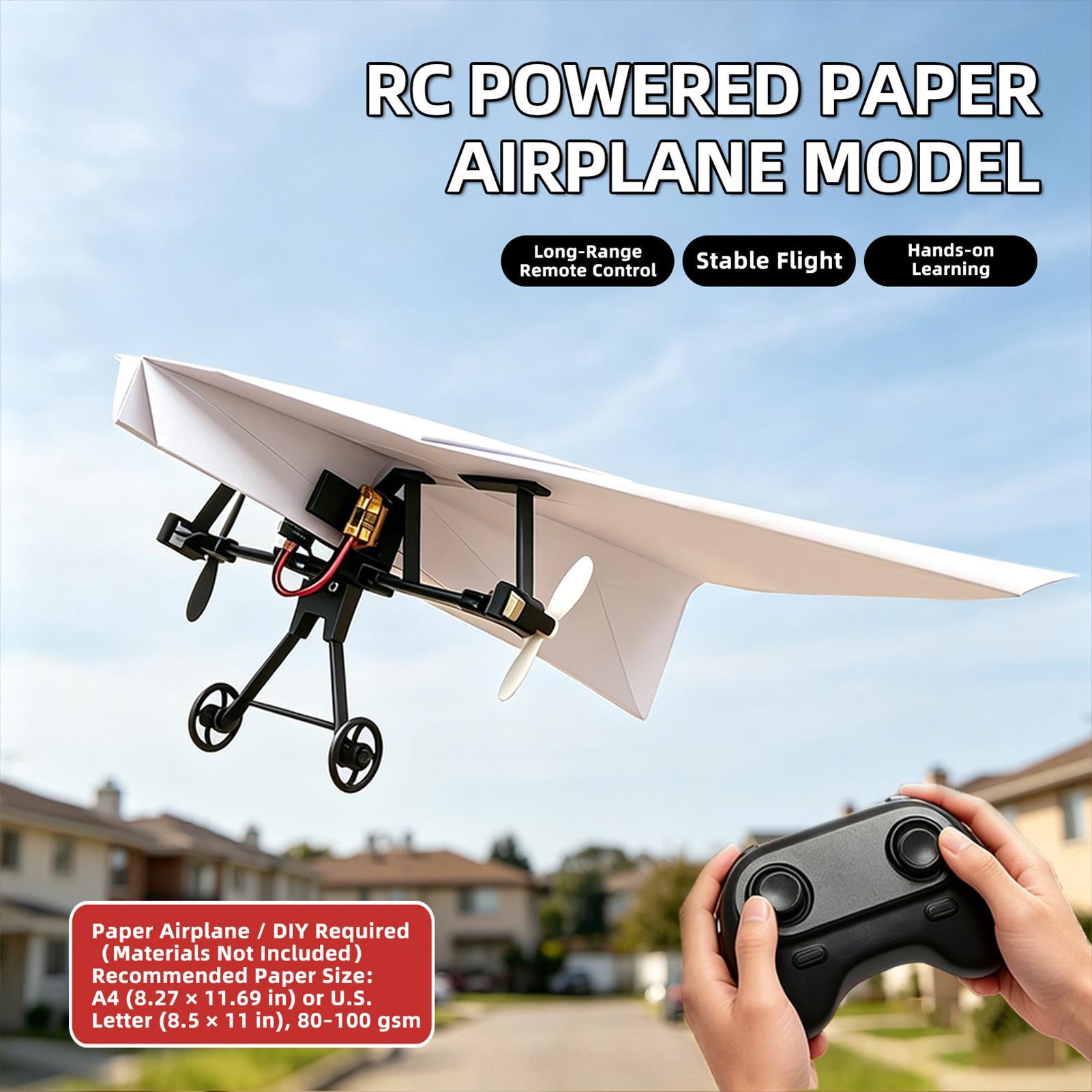 DIY RC Paper Airplane Kit Plan - Kids Outdoor Activity Set ulasan dan harga