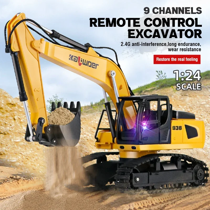 Huina Rc Excavator 1/24 9Ch Re - Kids Outdoor Excavator ulasan dan harga
