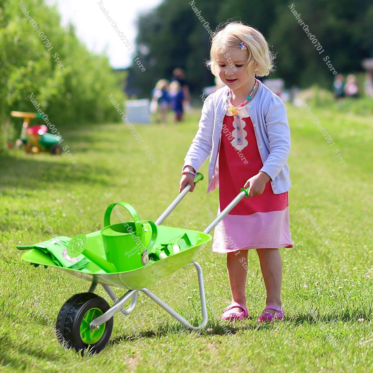 Kids Outdoor Wheelbarrow, Gree - Kids Outdoor Garden Toys ulasan dan harga