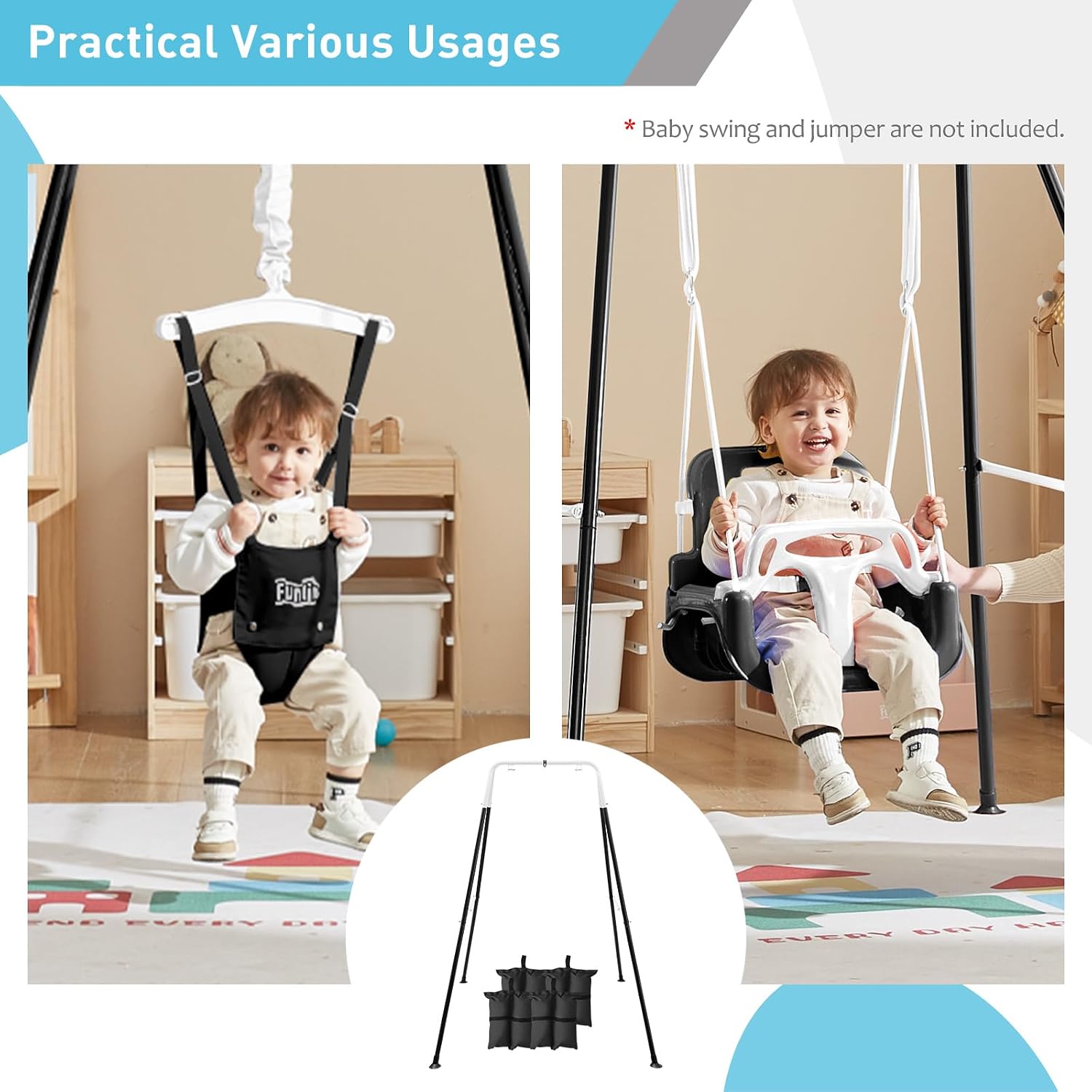 Foldable Swing Stand for Kids  - Kids Outdoor Foldable Chair ulasan dan harga
