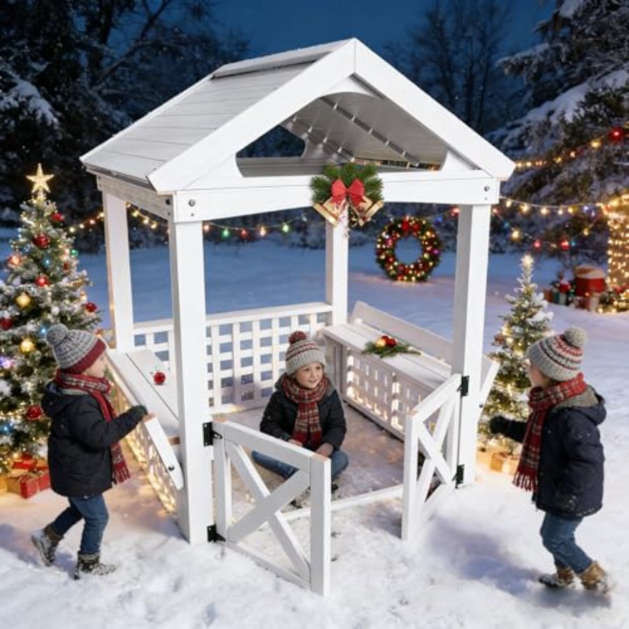 Outdoor Wooden Playhouse For K - Kids Outdoor Bench ulasan dan harga