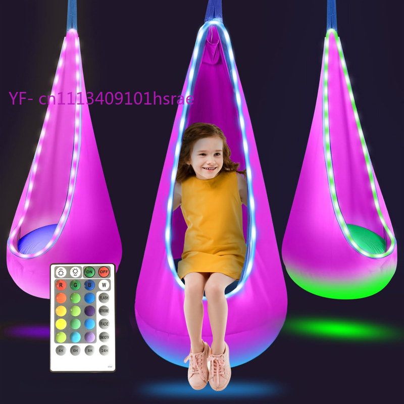 Glowing LED Inflatable Hammock - Kids Outdoor Hammock Chair ulasan dan harga