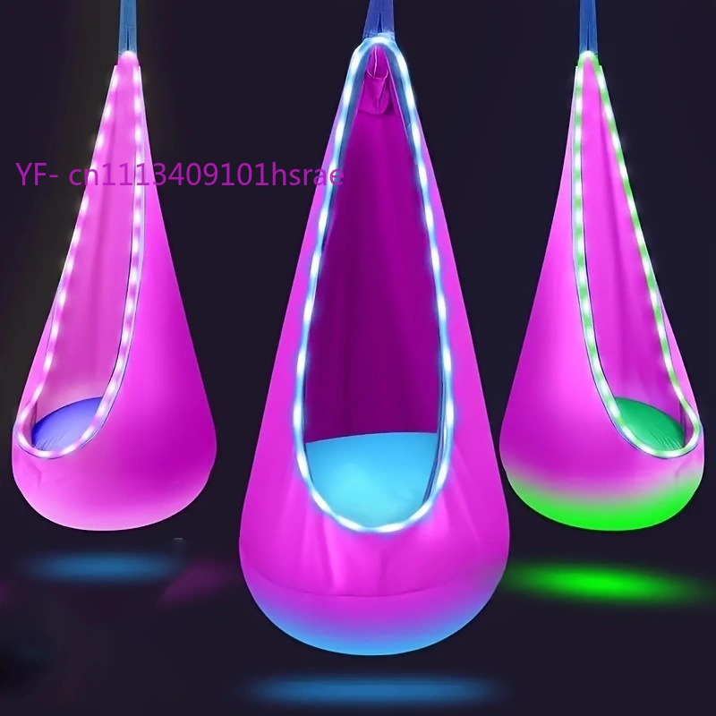 Glowing LED Inflatable Hammock - Kids Outdoor Hammock Chair ulasan dan harga