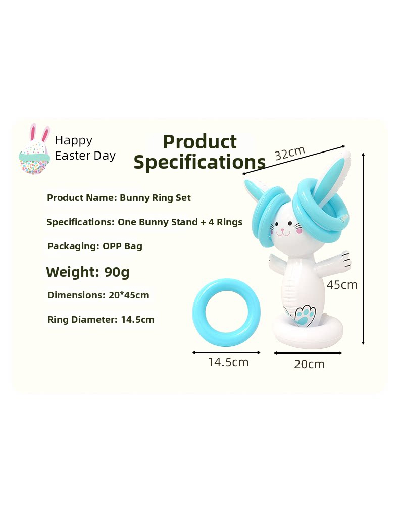 Easter Inflatable Bunny Ring T - Kids Outdoor Easter Toys ulasan dan harga