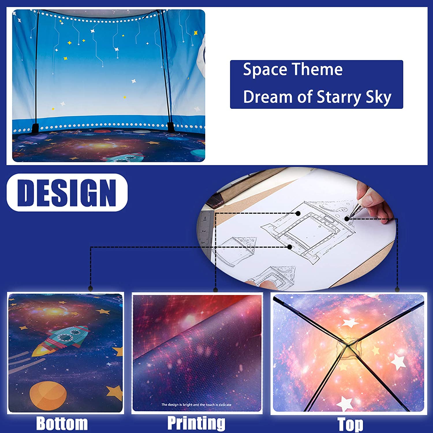 Rocket Ship Kids Tent Pop Up P - Kids Outdoor Wendy House ulasan dan harga