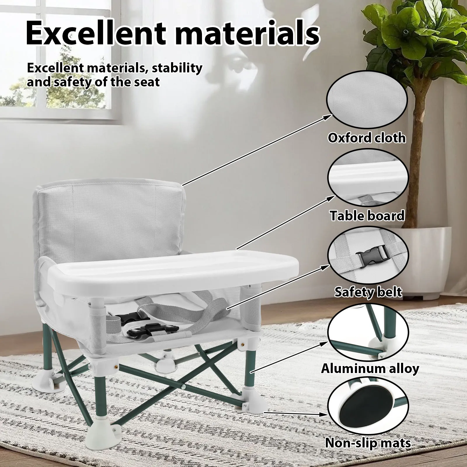 Toddler Booster Seat with Chil - Kids Outdoor Foldable Chair ulasan dan harga
