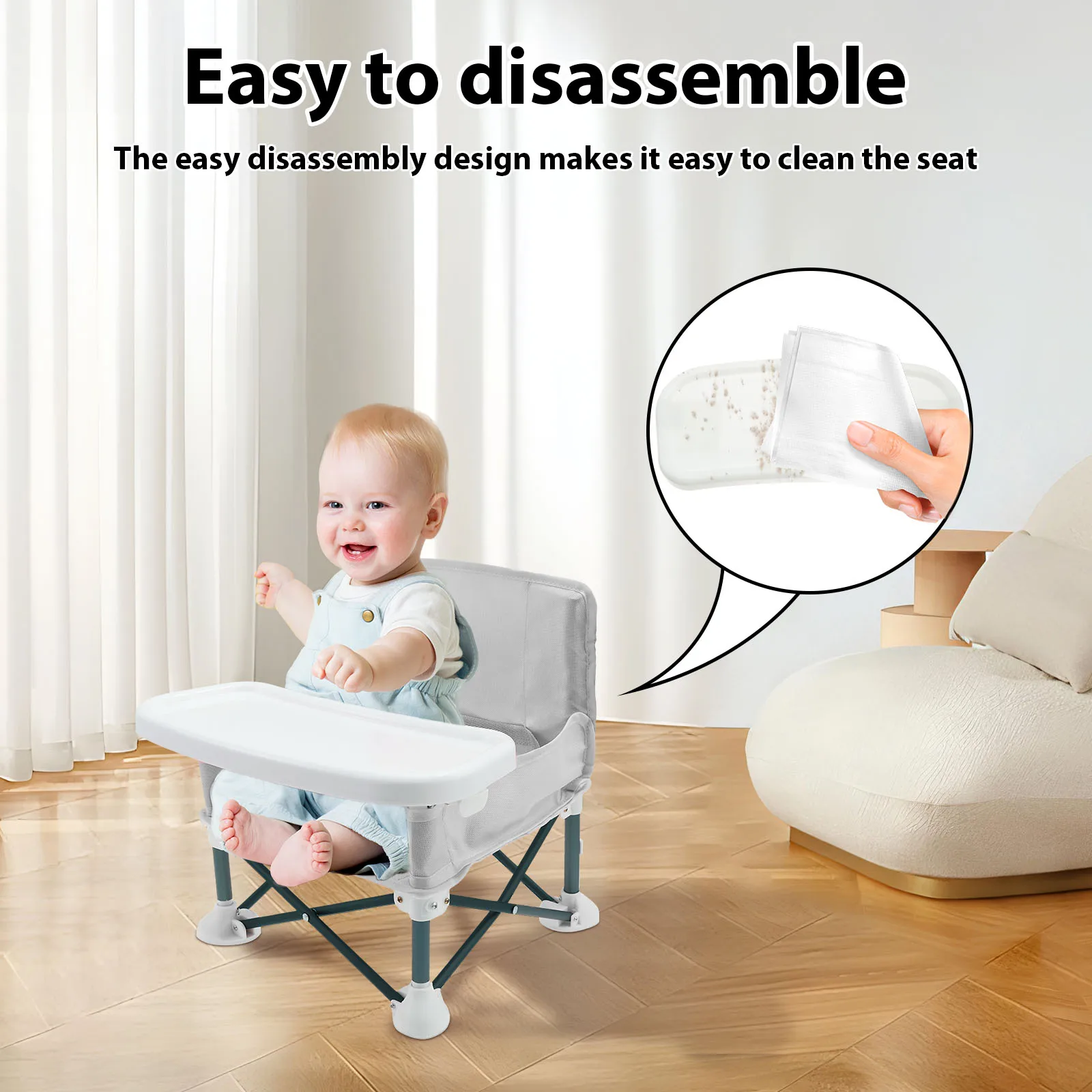 Toddler Booster Seat with Chil - Kids Outdoor Foldable Chair ulasan dan harga