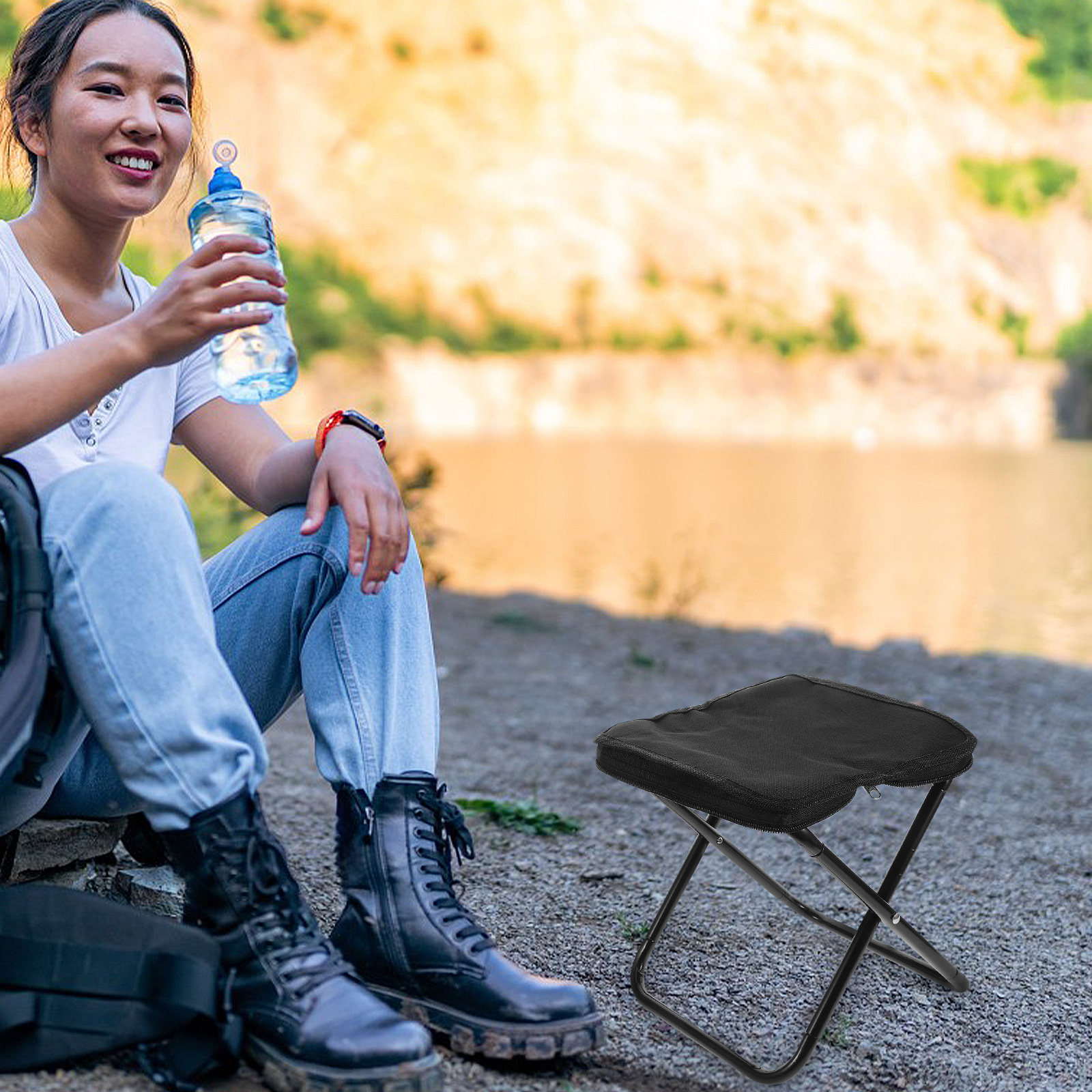Portable Lightweight Folding M - Kids Outdoor Foldable Chair ulasan dan harga