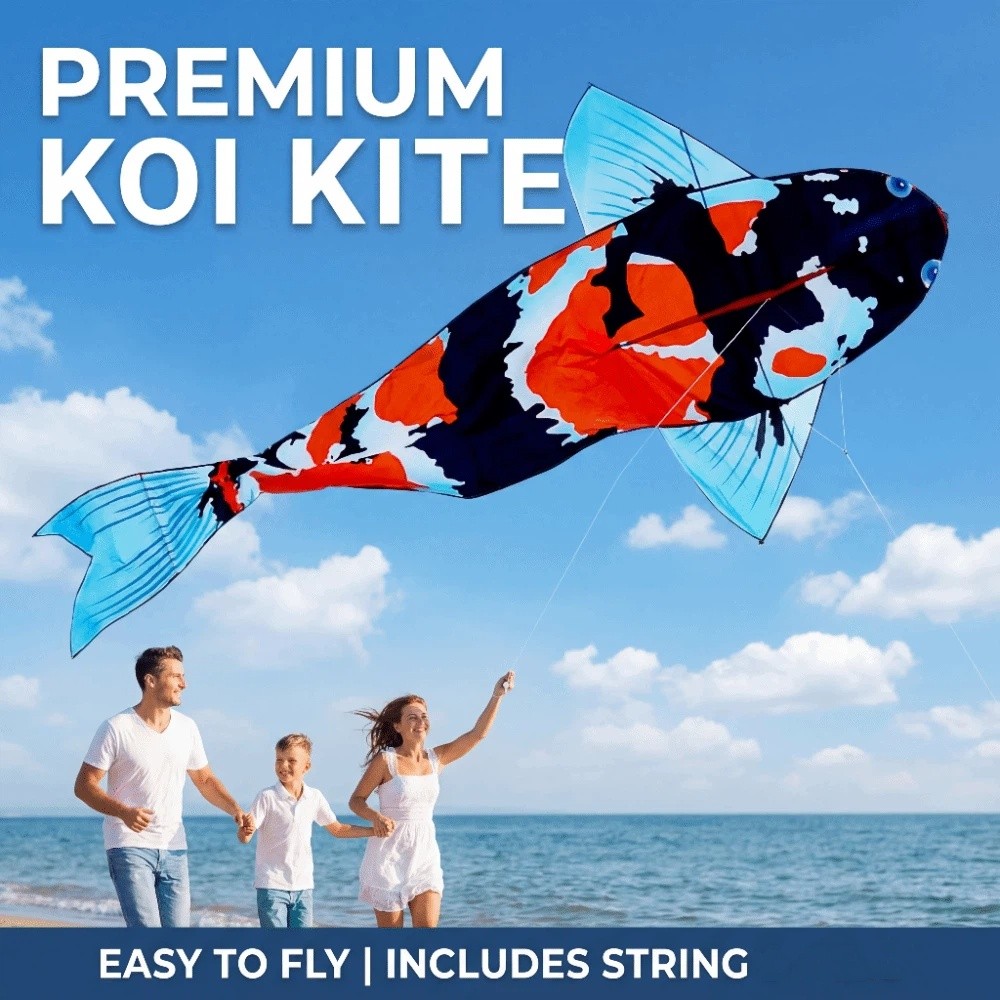 New Easy To Fly Large Fish Kit - Kite Easy Fly Kids ulasan dan harga