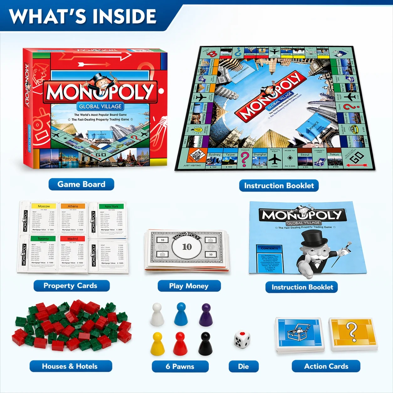 Premium MONOPOLY GLOBAL VILLAG - Hasbro Game Monopoly ulasan dan harga