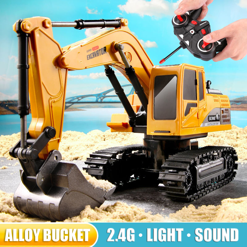 RC Excavator 2.4Ghz 6 Channel  - Kids Outdoor Excavator ulasan dan harga