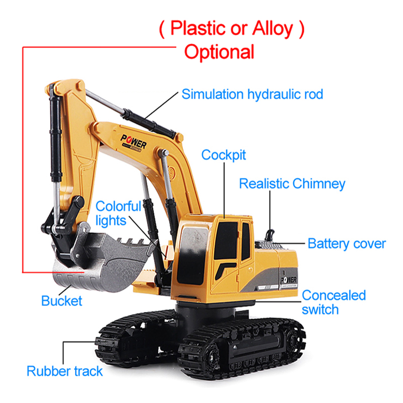 RC Excavator 2.4Ghz 6 Channel  - Kids Outdoor Excavator ulasan dan harga