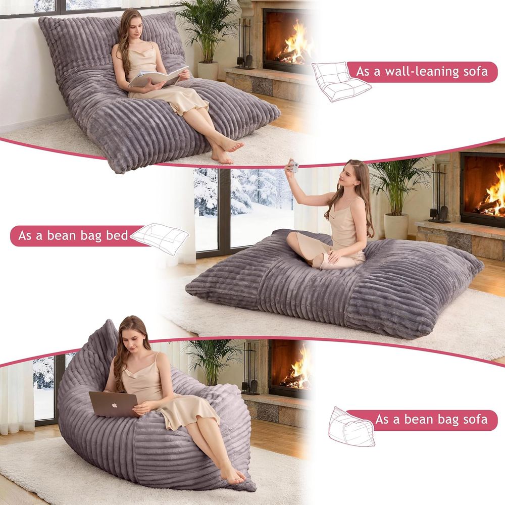 3-in-1 Memory Foam Bean Bag Ch - Kids Outdoor Bean Bag Chair ulasan dan harga
